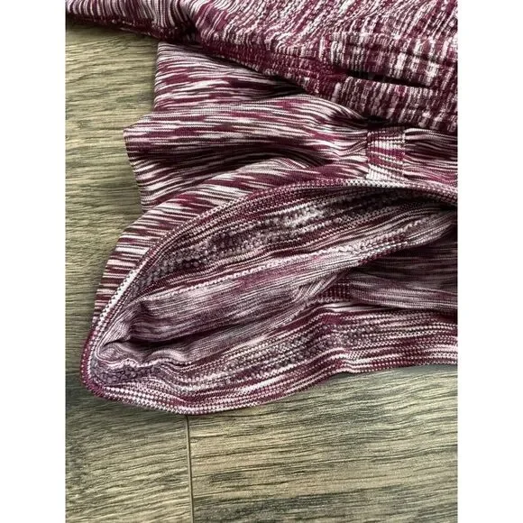 EUC Womens Athleta Magenta Spacedye Ruched Long Sleeve Shirt athletic Size S - Picture 5 of 9